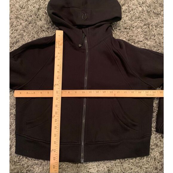LULULEMON Scuba Oversized Full Zip Hoodie BLACK SWEATSHIRT sz S XS - Picture 7 of 9